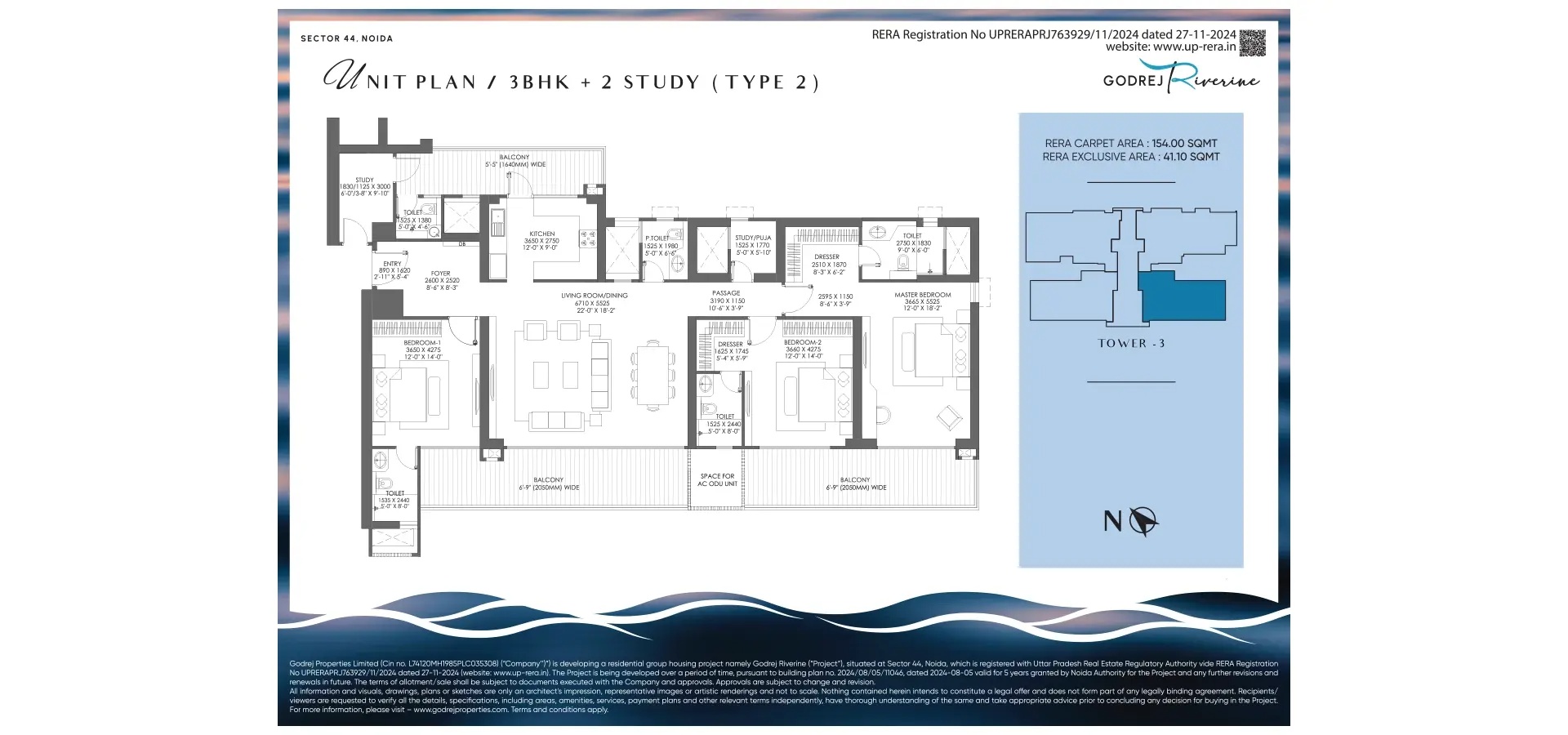 Godrej Riverine 3 BHK
