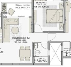 Eldeco Live By The Greens 3 BHK floor plans