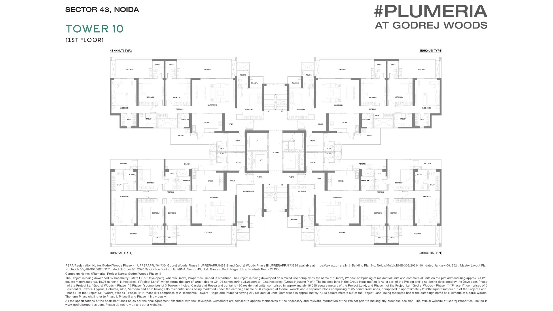 Godrej Woods Floor Plans Tower 10
