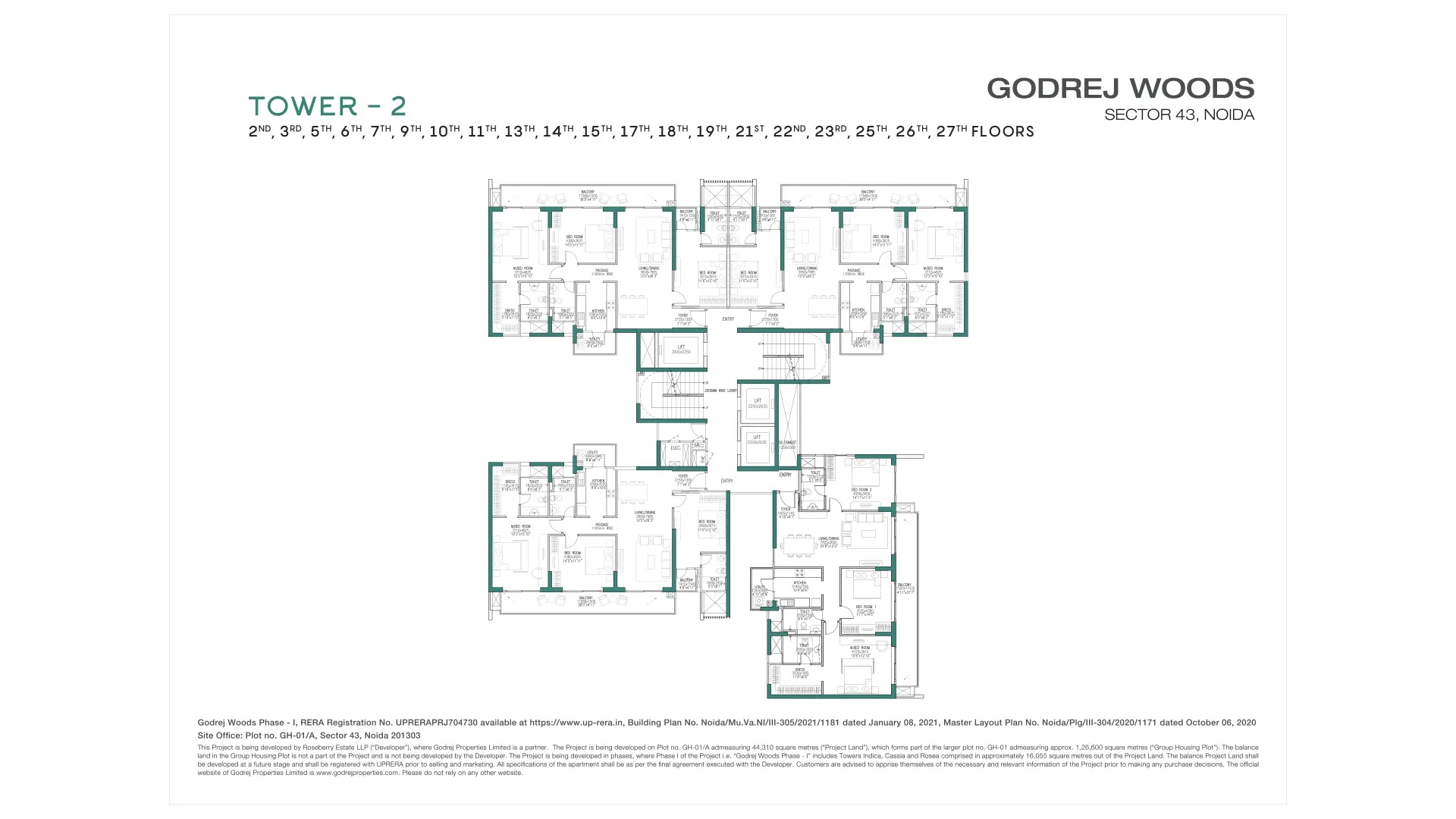 Godrej Woods Floor Plans Tower 2