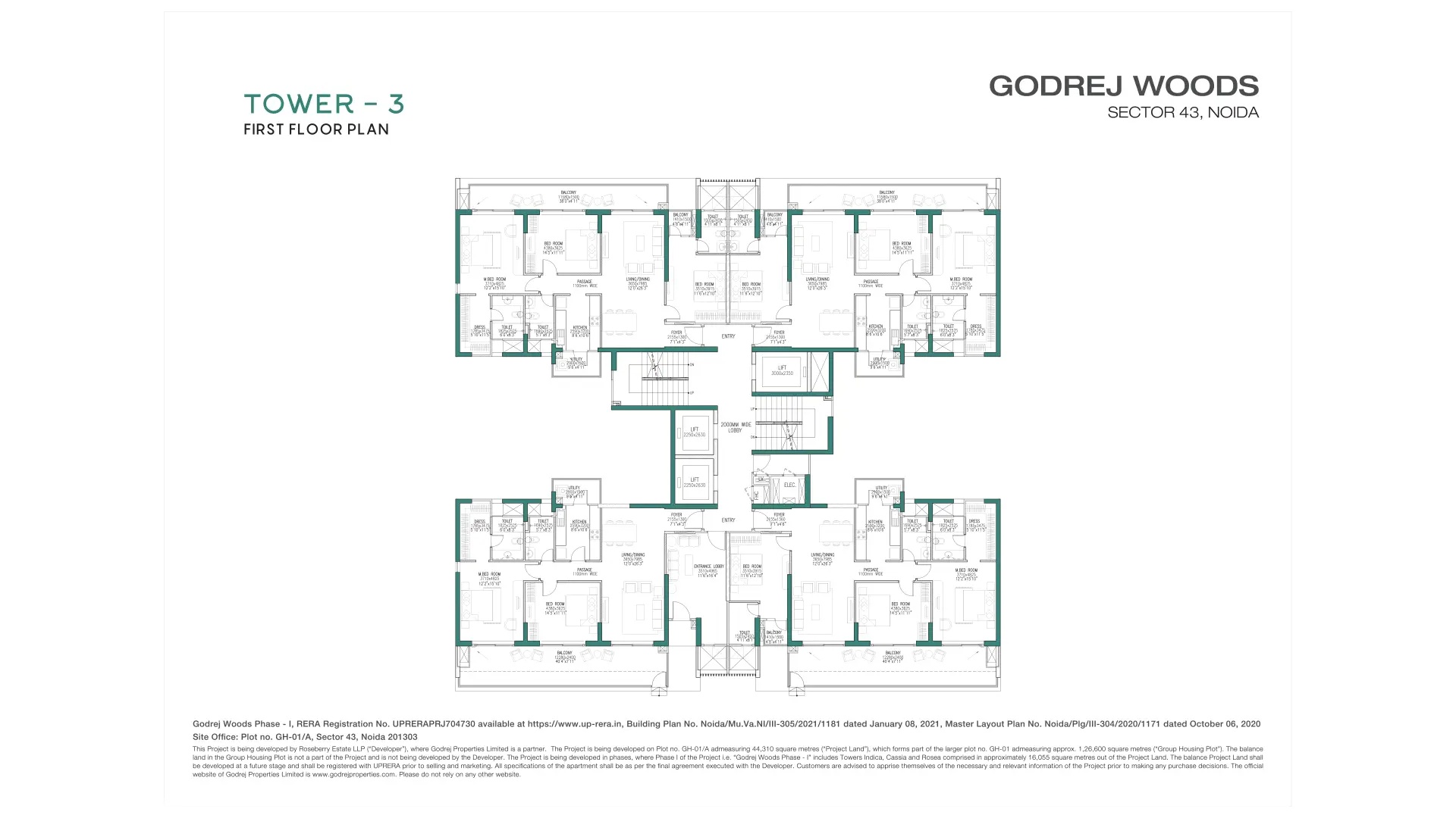 Godrej Woods Floor Plans Tower 3